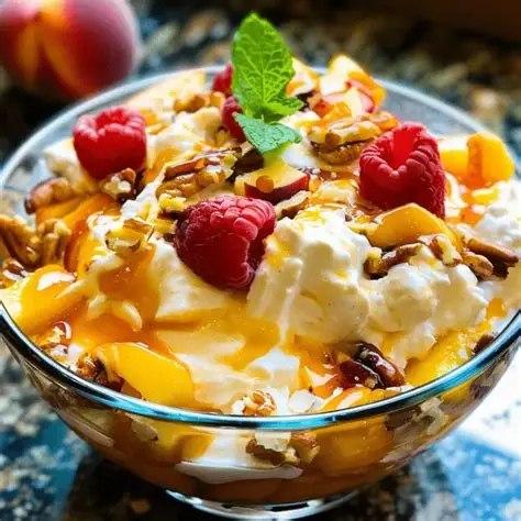 Fruit Salad with Flavored Ice Cream